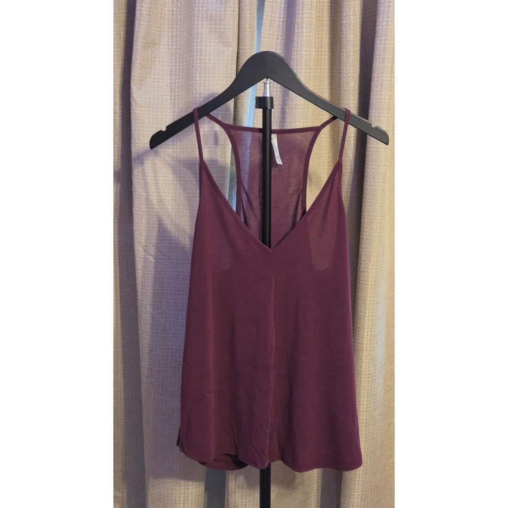 Athleta V-Neck Tank Top Women's Size Small Maroon